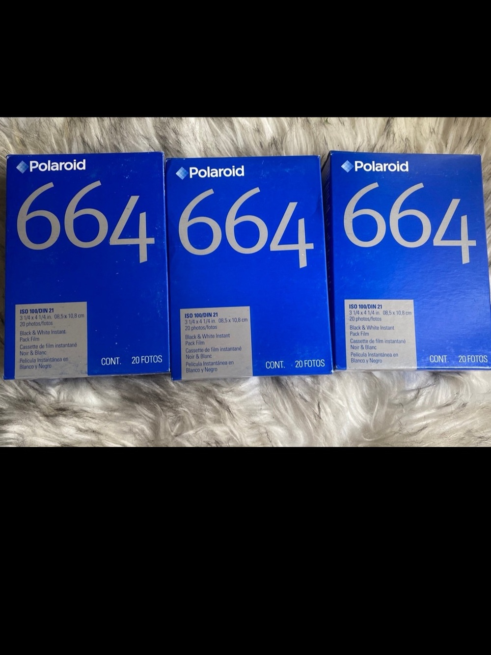 Polaroid 664 LOT 3 boxes -Black & White Instant Film – 20 photos New- Exp 2009